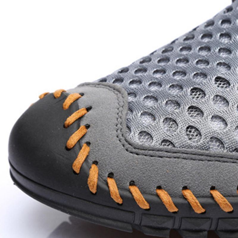 Atmungsaktiver Zehenschutz Aus Mesh Für Herren Mit Nähten Weiche Outdoor Flats