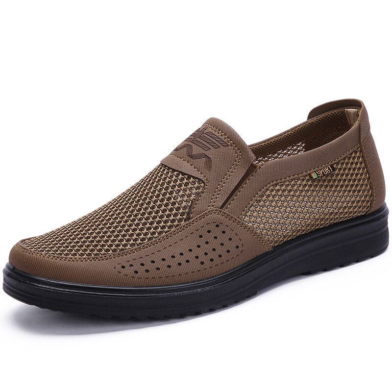 Bequeme Atmungsaktive Slip On Flats Aus Stoff Für Herren