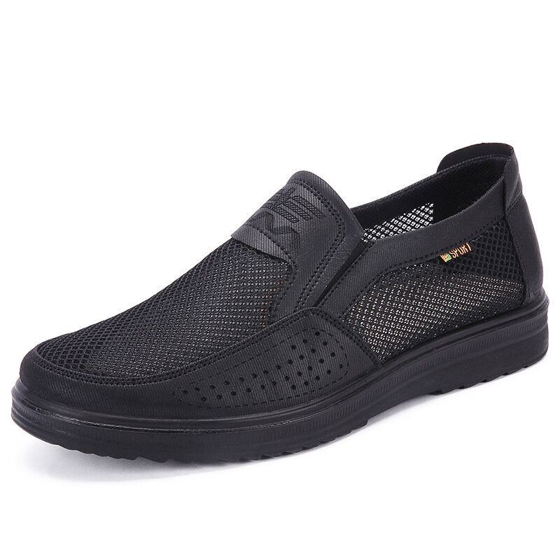 Bequeme Atmungsaktive Slip On Flats Aus Stoff Für Herren