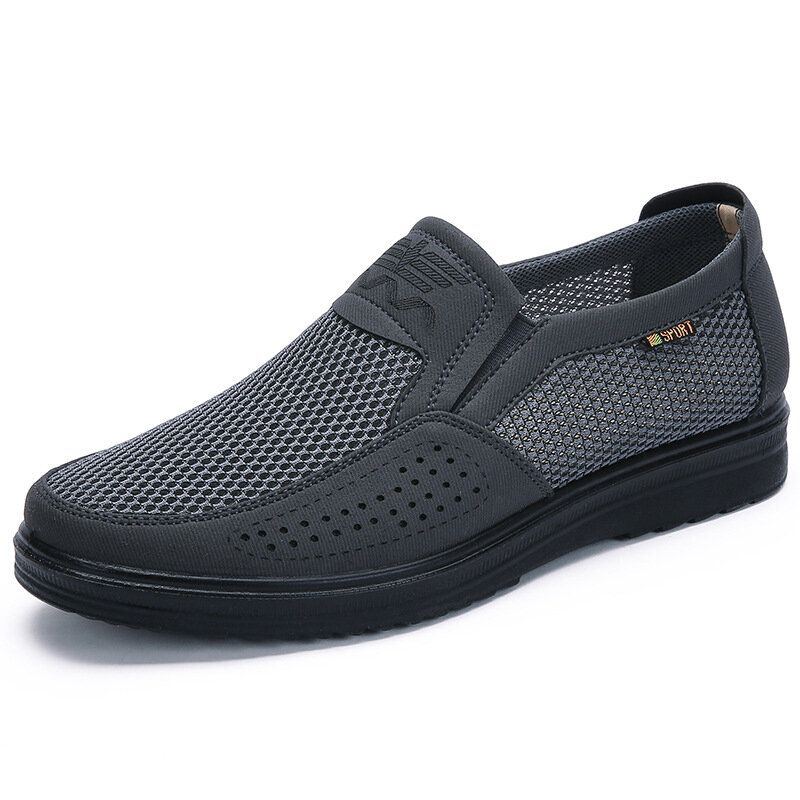 Bequeme Atmungsaktive Slip On Flats Aus Stoff Für Herren