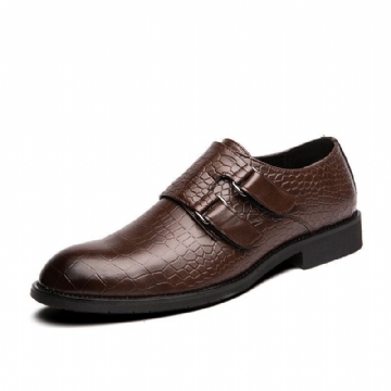 Bequeme Geprägte Rutschfeste Weiche Klettverschluss Business Casual Sanftschuhe Für Herren