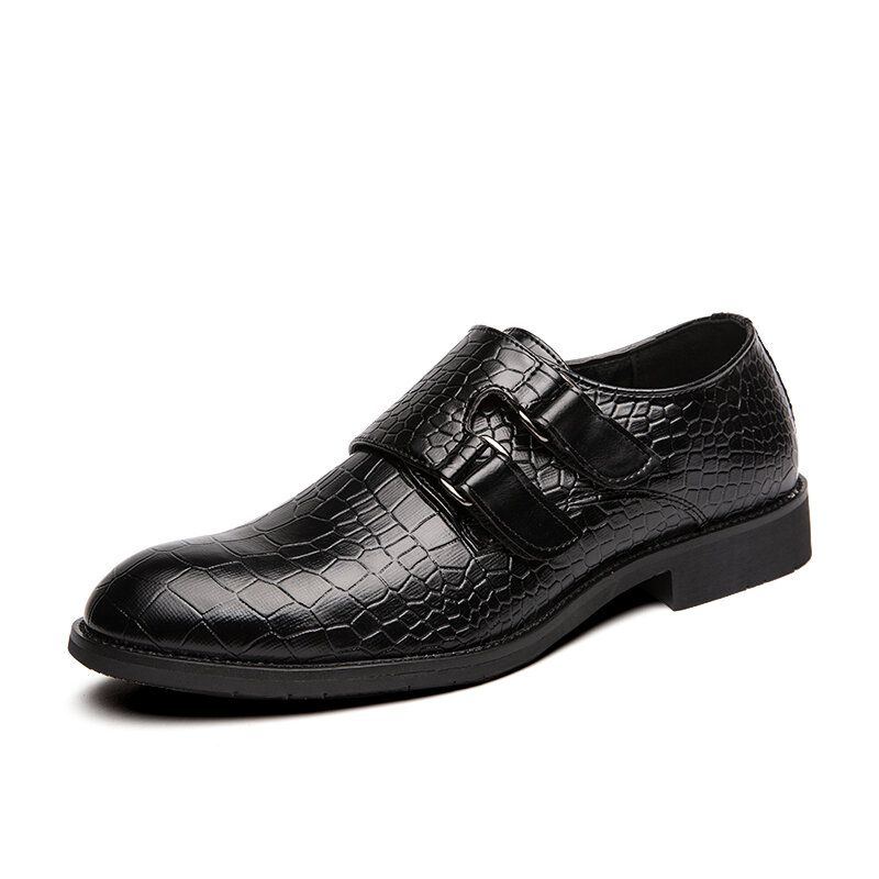 Bequeme Geprägte Rutschfeste Weiche Klettverschluss Business Casual Sanftschuhe Für Herren