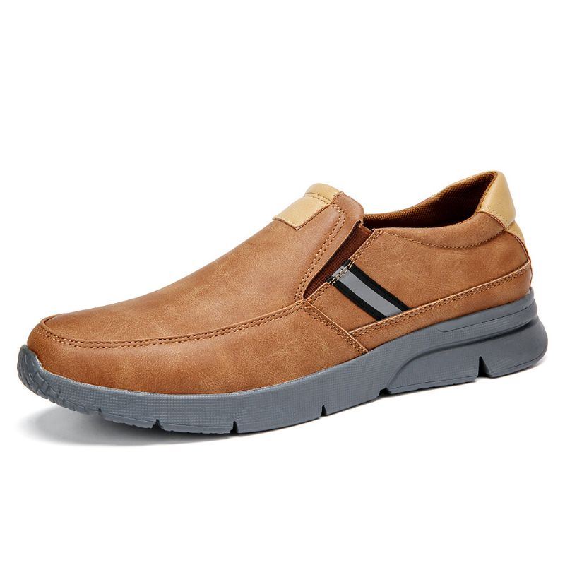 Bequeme Mikrofaser Leder Slip On Geschäfts Freizeitschuhe Für Herren