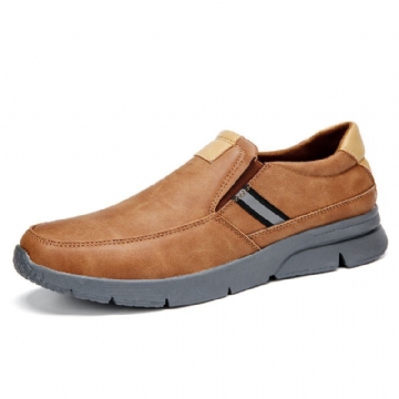 Bequeme Mikrofaser Leder Slip On Geschäfts Freizeitschuhe Für Herren