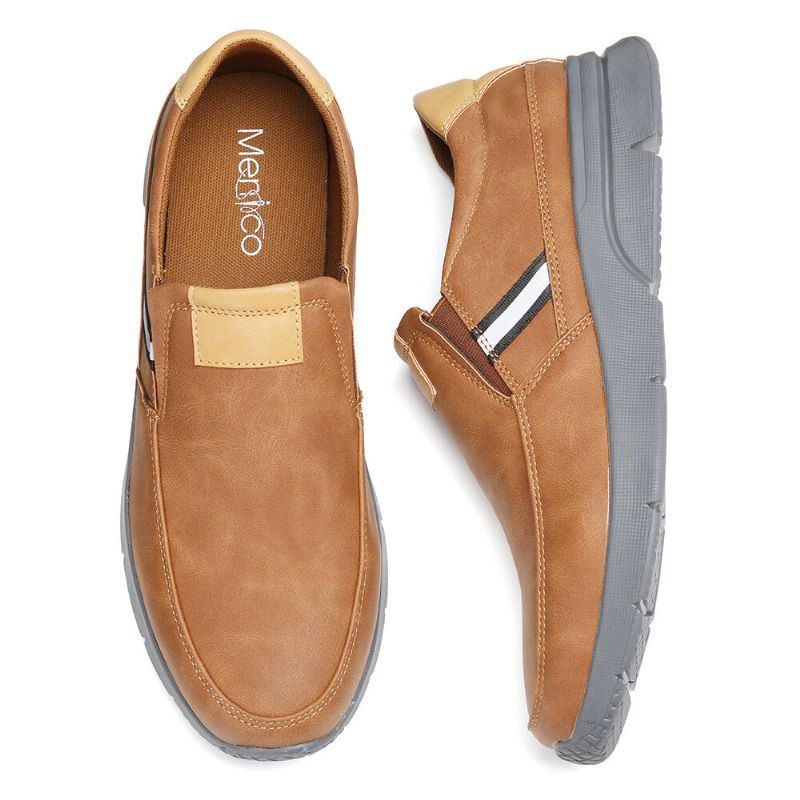 Bequeme Mikrofaser Leder Slip On Geschäfts Freizeitschuhe Für Herren