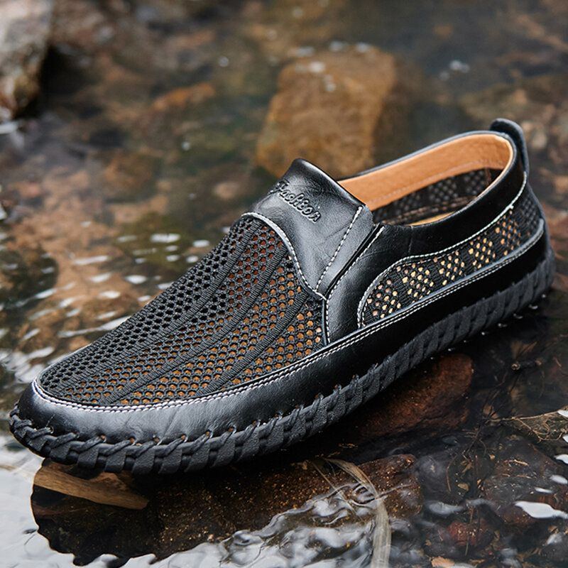 Bequeme Rutschfeste Outdoor Freizeitschuhe Aus Mesh Gewebe Für Herren