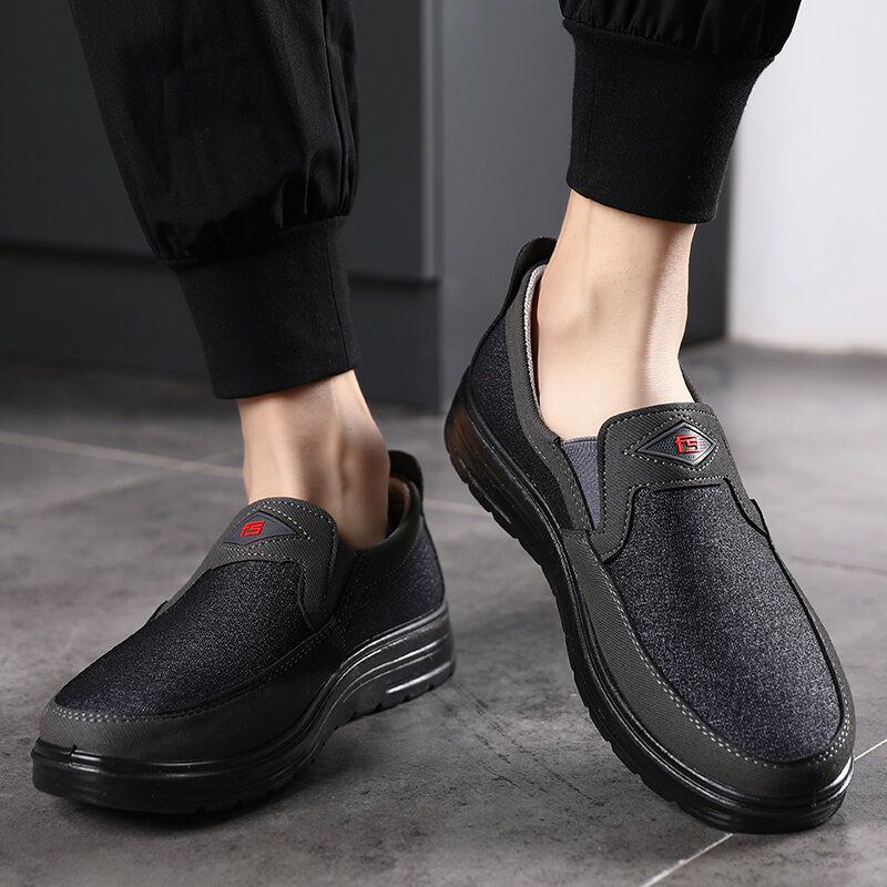 Bequeme Tragbare Atmungsaktive Elastische Slip On Laufschuhe Für Herren