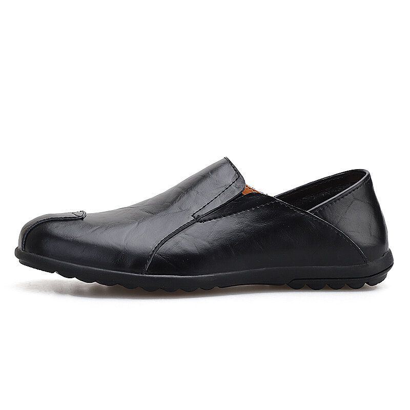 Bequemer Rutschfester Lässiger Slip On Slipper Aus Leder Für Herren