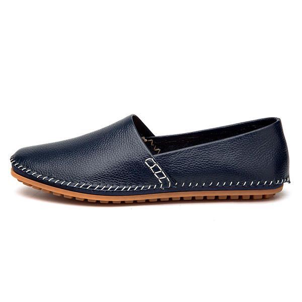 Flache Fahrschuhe Aus Weichem Leder Für Herren Atmungsaktive Slip On Schuhe