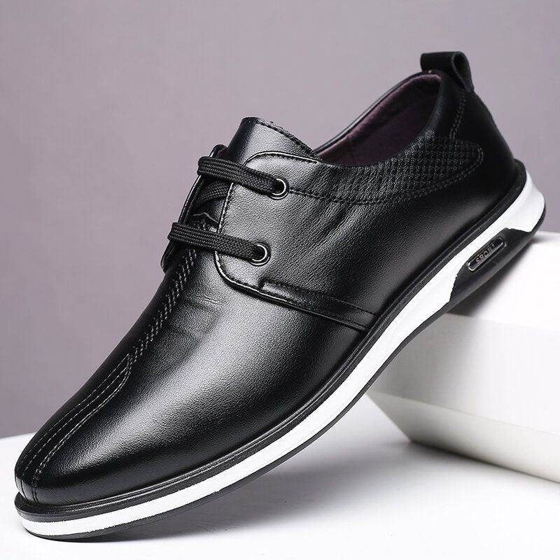 Herren Bequeme Mikrofaser Leder Weiche Sohle Rutschfeste Business Casual Schuhe