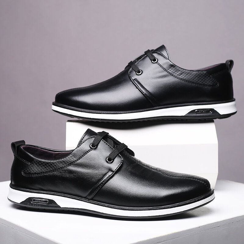 Herren Bequeme Mikrofaser Leder Weiche Sohle Rutschfeste Business Casual Schuhe