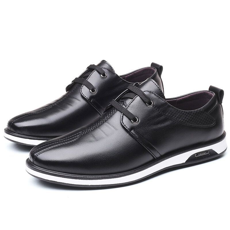 Herren Bequeme Mikrofaser Leder Weiche Sohle Rutschfeste Business Casual Schuhe