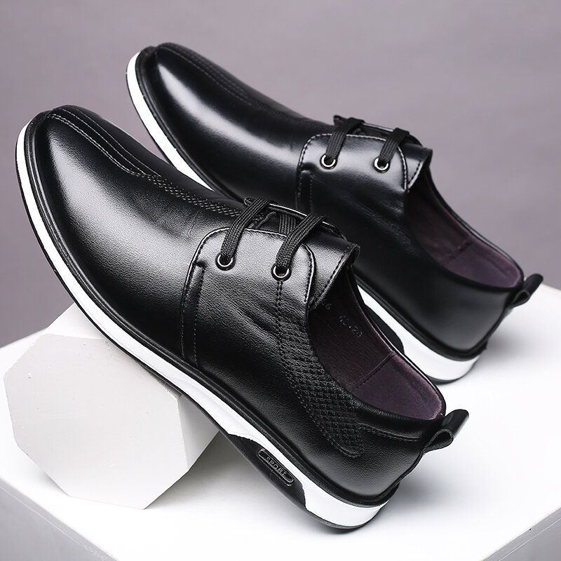 Herren Bequeme Mikrofaser Leder Weiche Sohle Rutschfeste Business Casual Schuhe