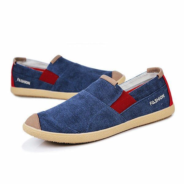 Herren Casual Outdoor Slip On Canvas Bequeme Flats Loafer Schuhe