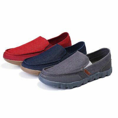 Herren Driving Canvas Loafers Atmungsaktive Casual Flats Driving Bootsschuhe Slip On