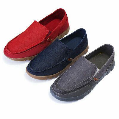 Herren Driving Canvas Loafers Atmungsaktive Casual Flats Driving Bootsschuhe Slip On