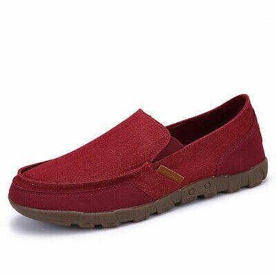 Herren Driving Canvas Loafers Atmungsaktive Casual Flats Driving Bootsschuhe Slip On