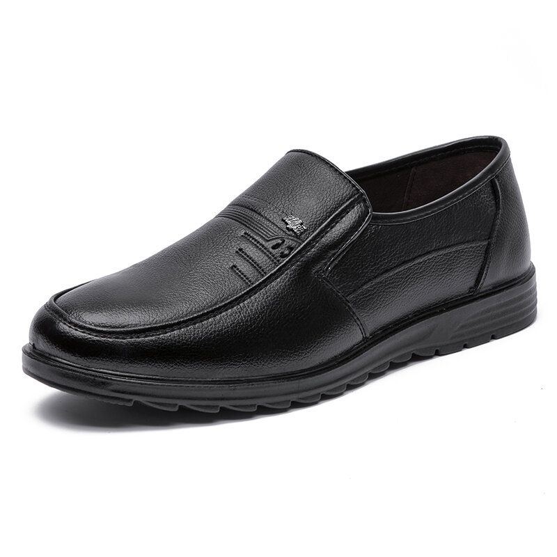 Herren Echtleder Slip On Casual Business Schuhe