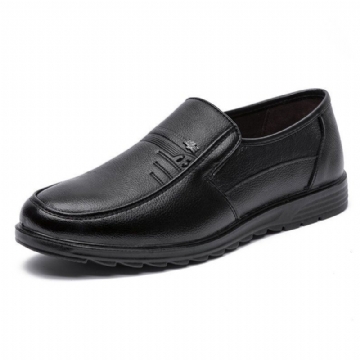 Herren Echtleder Slip On Casual Business Schuhe