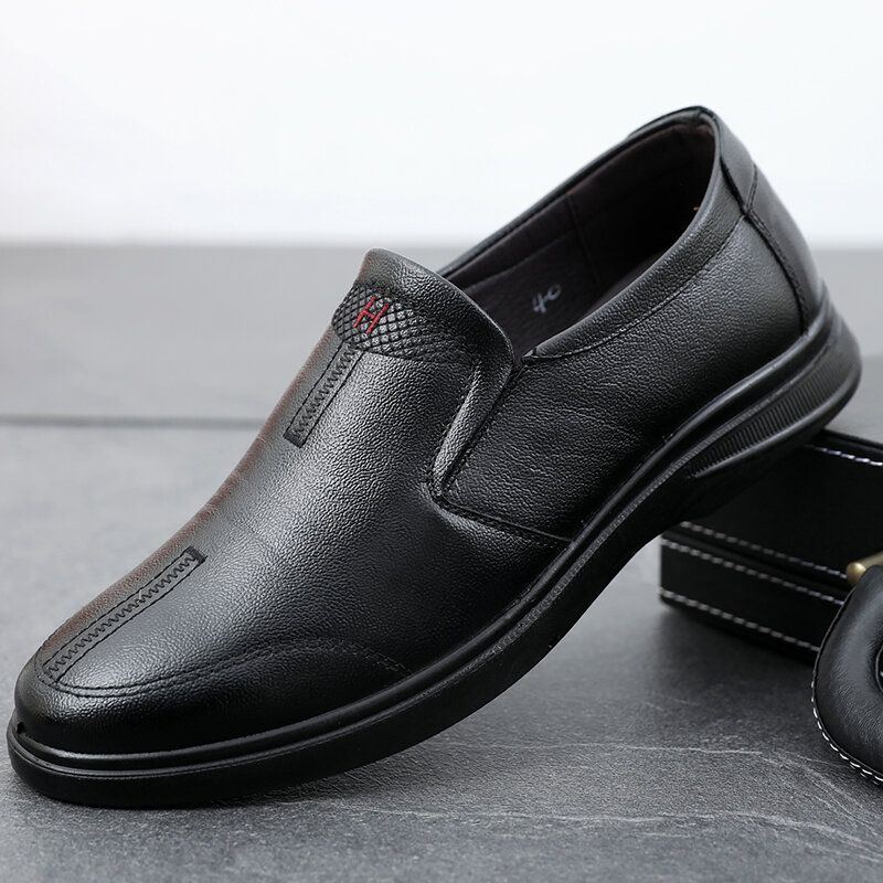 Herren Echtleder Slip On Casual Business Schuhe