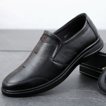 Herren Echtleder Slip On Casual Business Schuhe