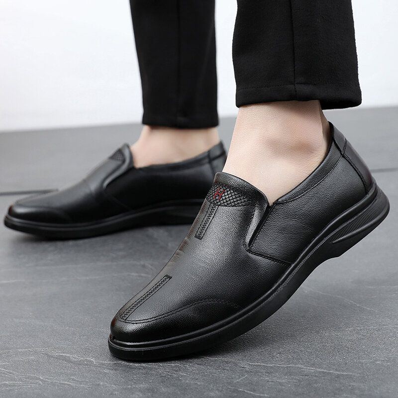 Herren Echtleder Slip On Casual Business Schuhe