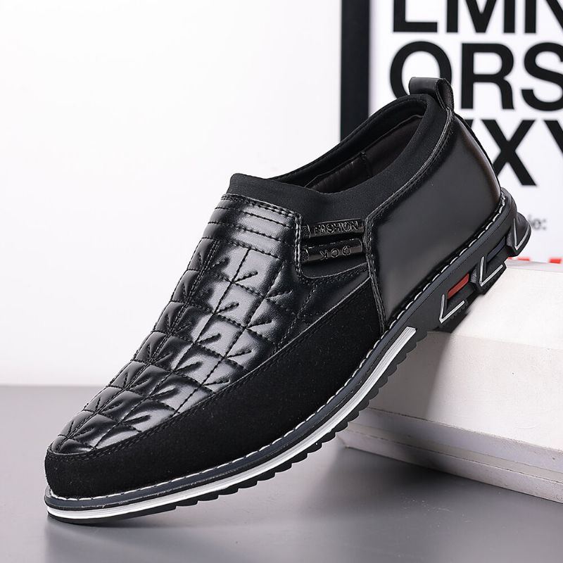 Herren Stitching Slip Resistant Slip On Casual Business Schuhe