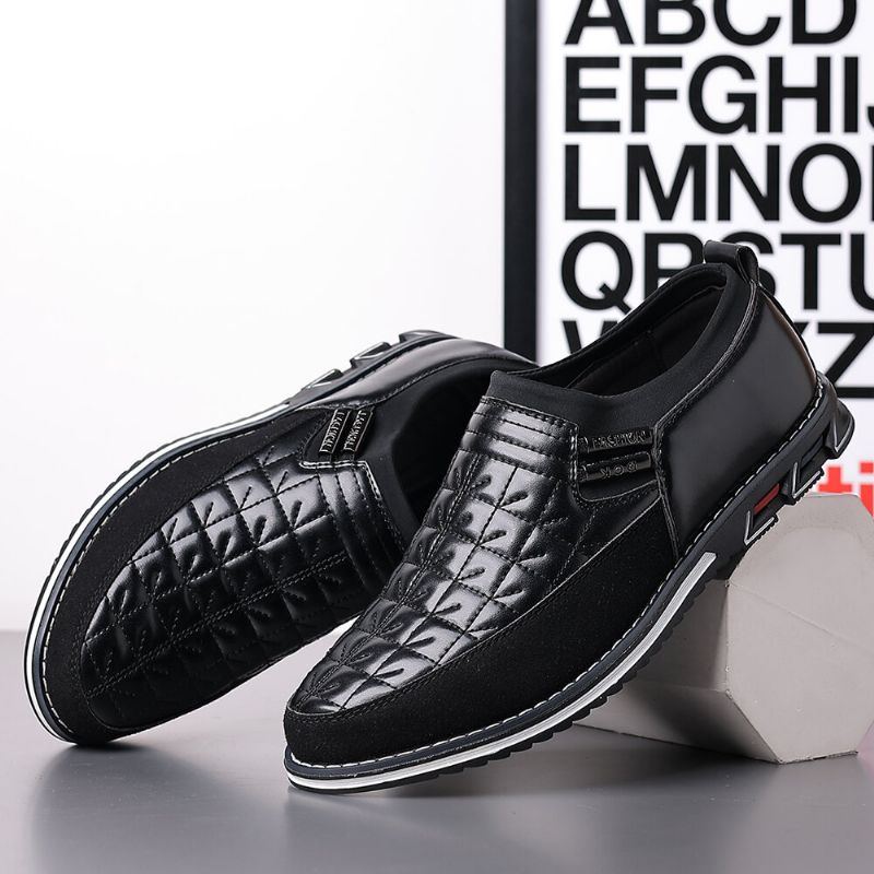 Herren Stitching Slip Resistant Slip On Casual Business Schuhe