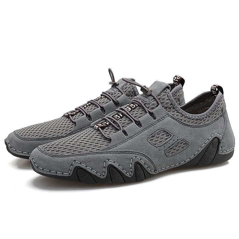 Herren Stoff Mesh Bequeme Atmungsaktive Rutschfeste Lässige Flache Schuhe