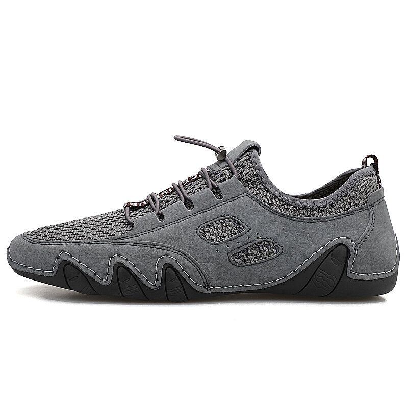 Herren Stoff Mesh Bequeme Atmungsaktive Rutschfeste Lässige Flache Schuhe