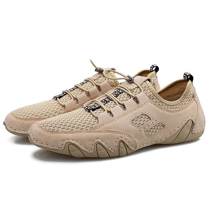 Herren Stoff Mesh Bequeme Atmungsaktive Rutschfeste Lässige Flache Schuhe