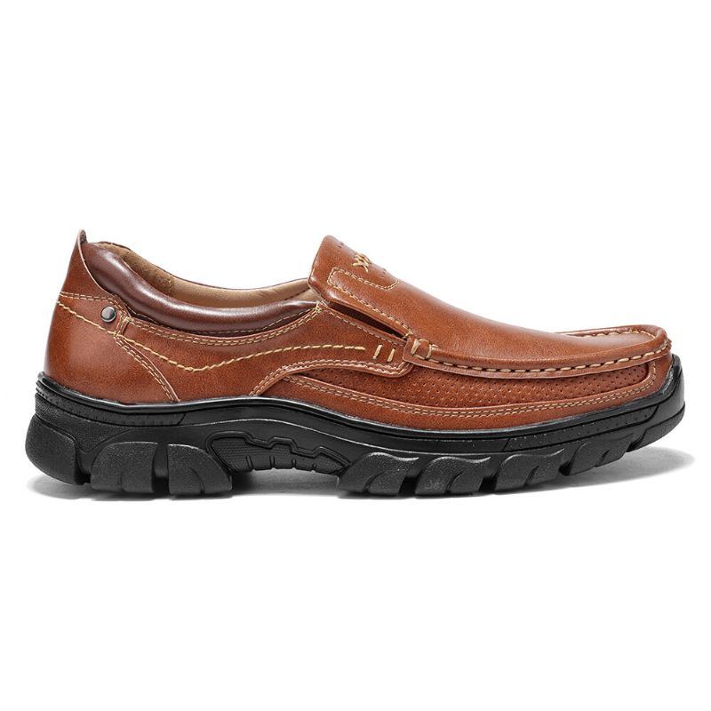 Herren Stricting Slip On Business Casual Lederschuhe