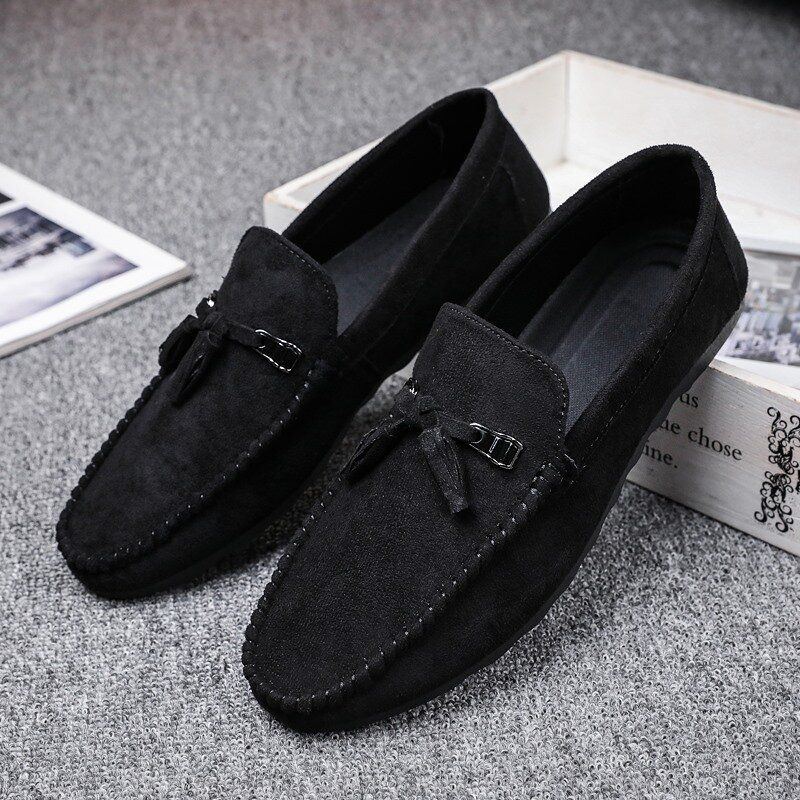 Herren Tassel Decor Bequeme Synthetik Wildleder Slip On Casual Loafers