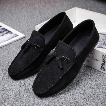 Herren Tassel Decor Bequeme Synthetik Wildleder Slip On Casual Loafers