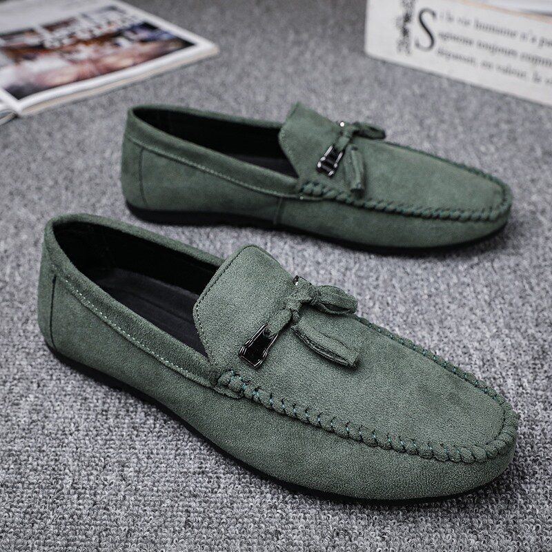 Herren Tassel Decor Bequeme Synthetik Wildleder Slip On Casual Loafers