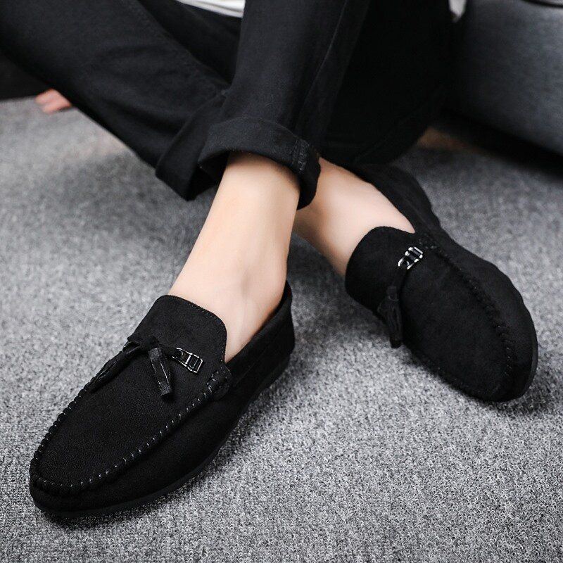 Herren Tassel Decor Bequeme Synthetik Wildleder Slip On Casual Loafers