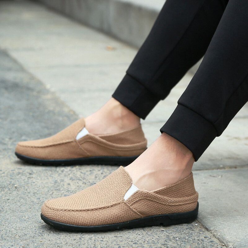 Herren Tragbare Slip On Schuhe Mit Weicher Sohle Und Lässigem Fahrstil