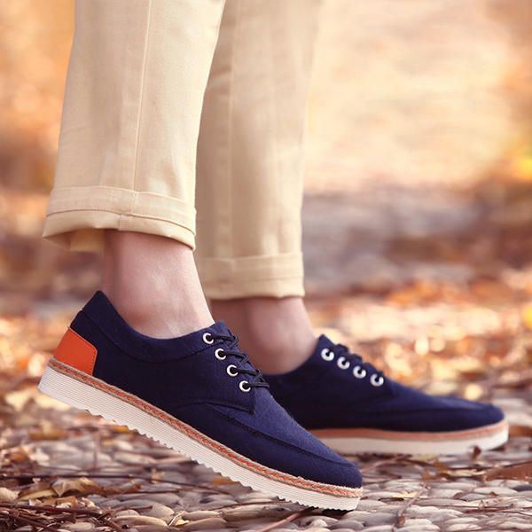 Herren Turnschuhe Canvas Causal Outdoor Sport Flat Bequeme Oxfords Schuhe