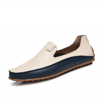 Herrenschuhe Outdoor Casual Round Toe Slip On Atmungsaktive Flats