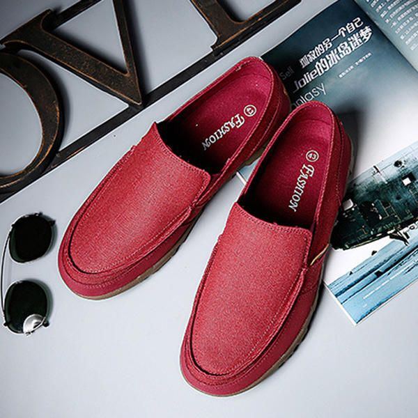 Lässige Canvas Slipper Für Herren Weiche Atmungsaktive Outdoor Flats