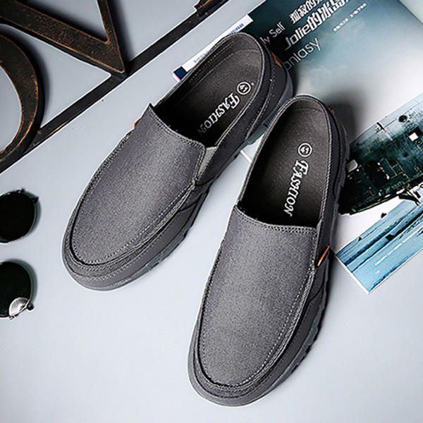 Lässige Canvas Slipper Für Herren Weiche Atmungsaktive Outdoor Flats