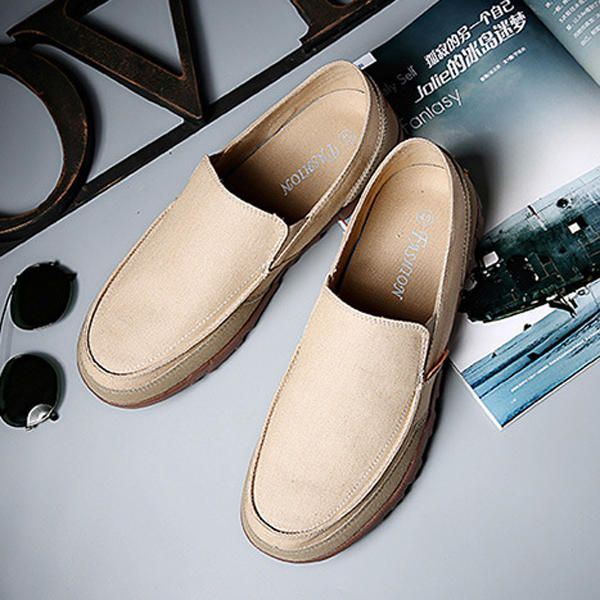 Lässige Canvas Slipper Für Herren Weiche Atmungsaktive Outdoor Flats