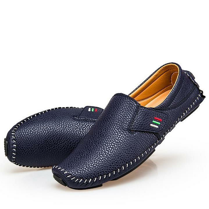 Lässige Walking Flats Aus Leder Mit Weicher Sohle Für Herren