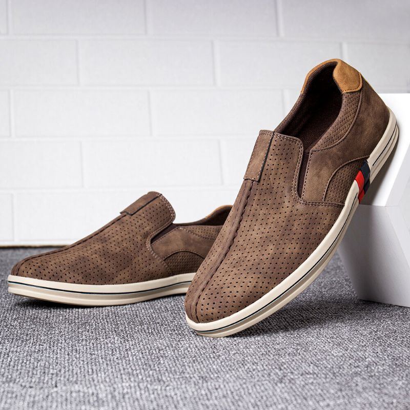 Lässige Walking Loafer Aus Mikrofaser Mit Weicher Sohle Für Herren