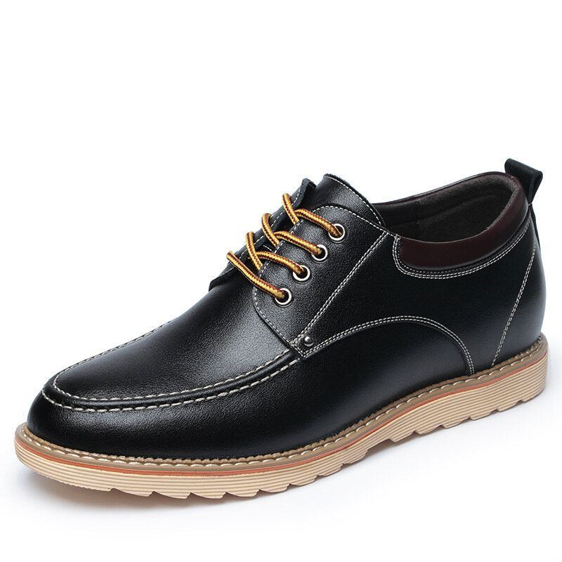 Herren Echtes Leder Atmungsaktive Rutschfeste Weiche Sohle Schnürschuhe Casual Business Schuhe