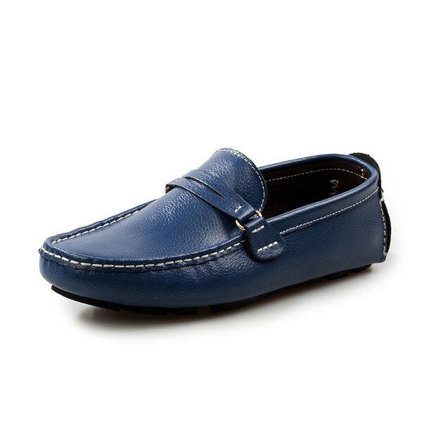 Herren Leder Casual Driving Outdoor Soft Flats Loafers Schuhe