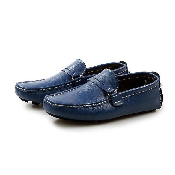 Herren Leder Casual Driving Outdoor Soft Flats Loafers Schuhe