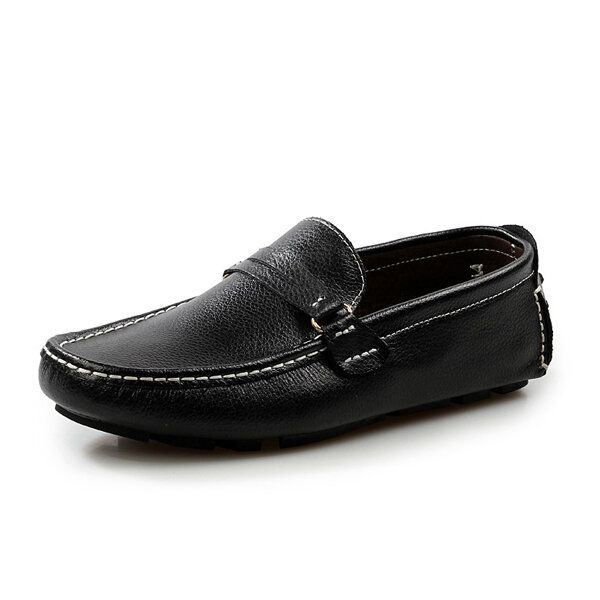 Herren Leder Casual Driving Outdoor Soft Flats Loafers Schuhe