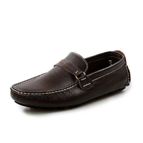 Herren Leder Casual Driving Outdoor Soft Flats Loafers Schuhe