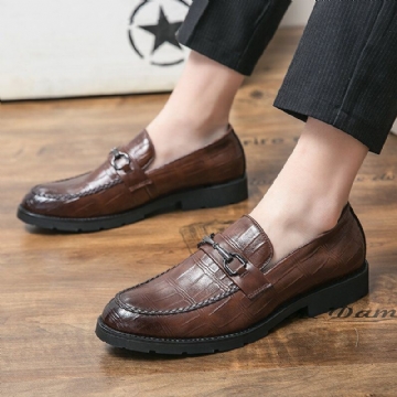 Herren Mikrofaser Atmungsaktive Weiche Sohle Retro Slip On England Style Casual Business Schuhe